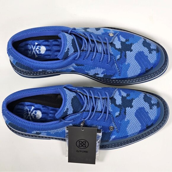 G/FORE Men\'s Gallivanter Tuxedo Camo Knit Racer Blue Golf Shoes G4 main image 6